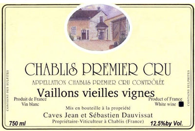 2020 Jean et Sébastien Dauvissat Chablis 1er Cru Vaillons Vieilles Vignes