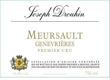 2020 Joseph Drouhin Meursault 1er Cru Les Genevrières