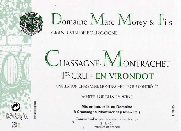 2023 Domaine Marc Morey & Fils Chassagne-Montrachet 1er Cru En Virondot